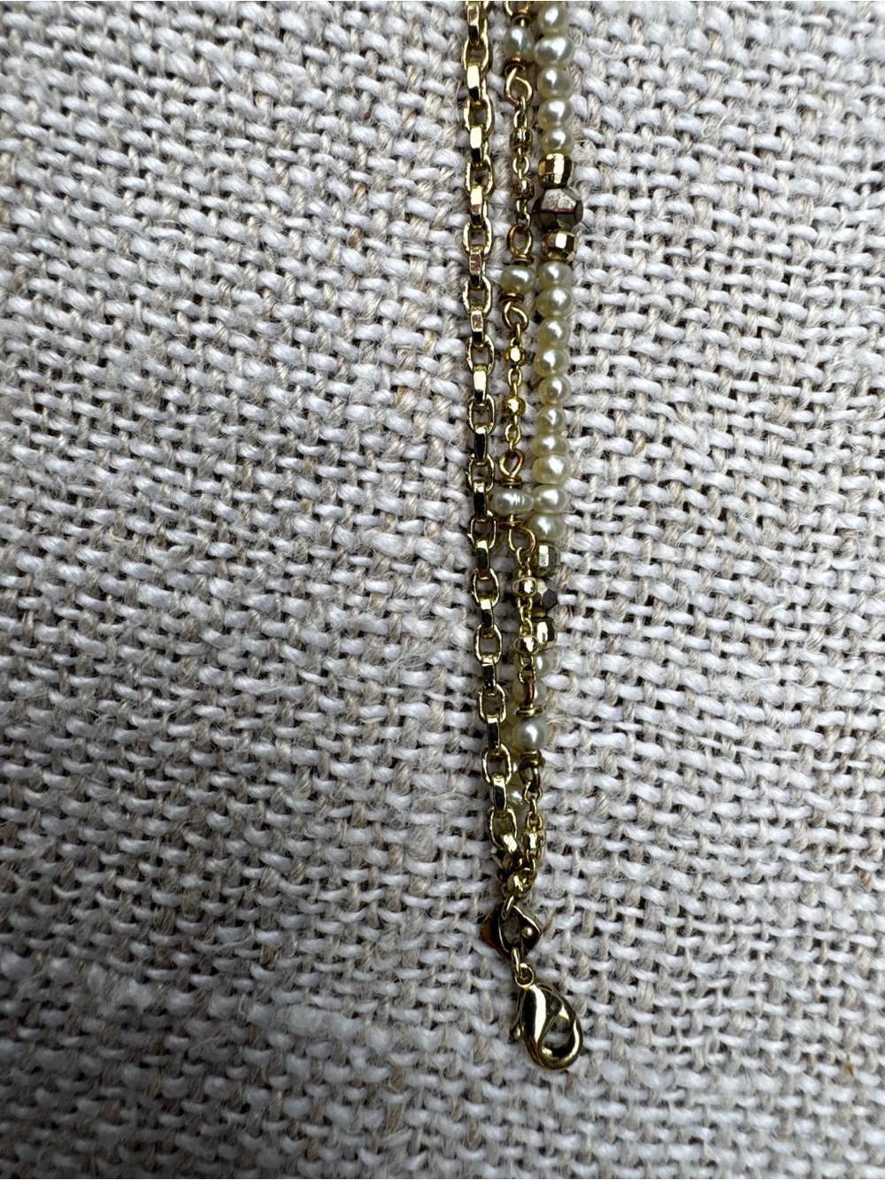 Kendra Scott Gold Multi-Strand Beaded Bracelet with Real pearls - Picture 4 of 4